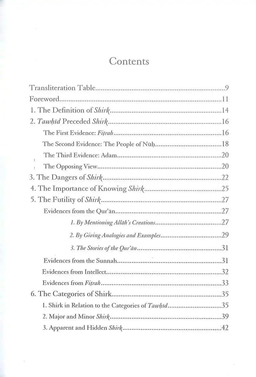 An Explanation of Muhammad ibn Abd al - Wahhab's Kash al - Shubuhat : A Critical Study of Shirk - Darussalam