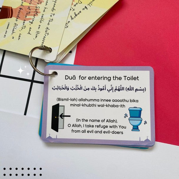 Daily Dua Cards, Islamic Flash Cards, Muslim Children Gift, Dua Cards, Quran, Dua Book, Arabic Dua Cards with Transliteration, Ramadan Gift - Darussalam