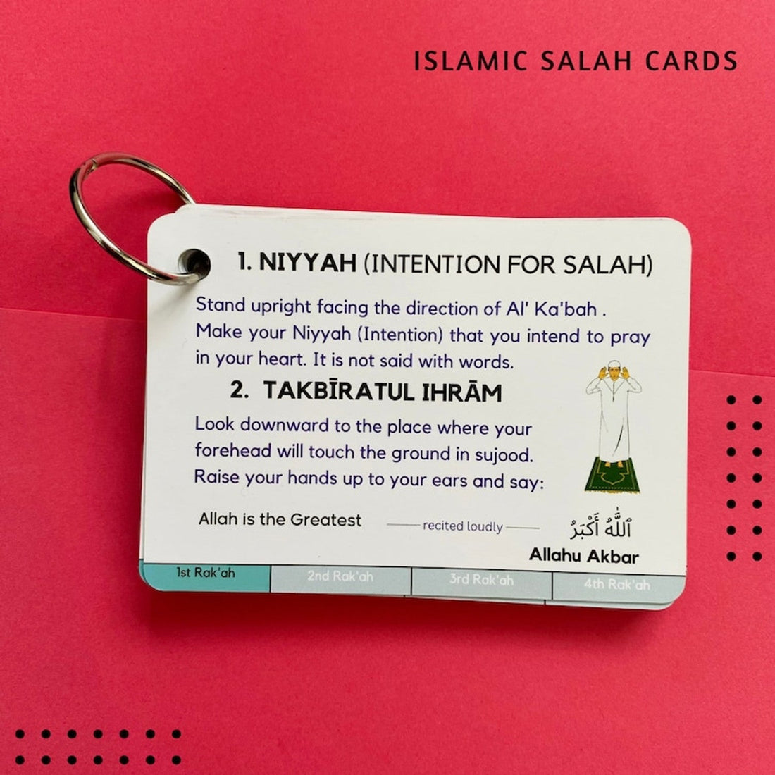 Islamic Salah Cards Prayer Guide, How to Pray, Muslim Kids Reverts Gift, Arabic, Quran - Darussalam