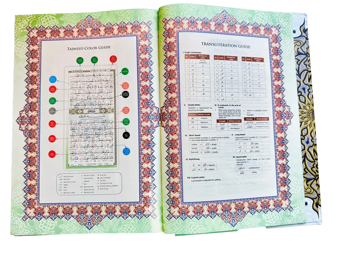 Maqdis A4 Large Al Quran Al Kareem Word - by - Word Translation Colour Coded Tajweed White - Darussalam