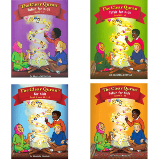 The Clear Quran Tafsir for Kids Surahs (1 - 9, 10 - 28,29 - 48, 49 - 114 ) with Arabic Text Hardcover Collection - Darussalam