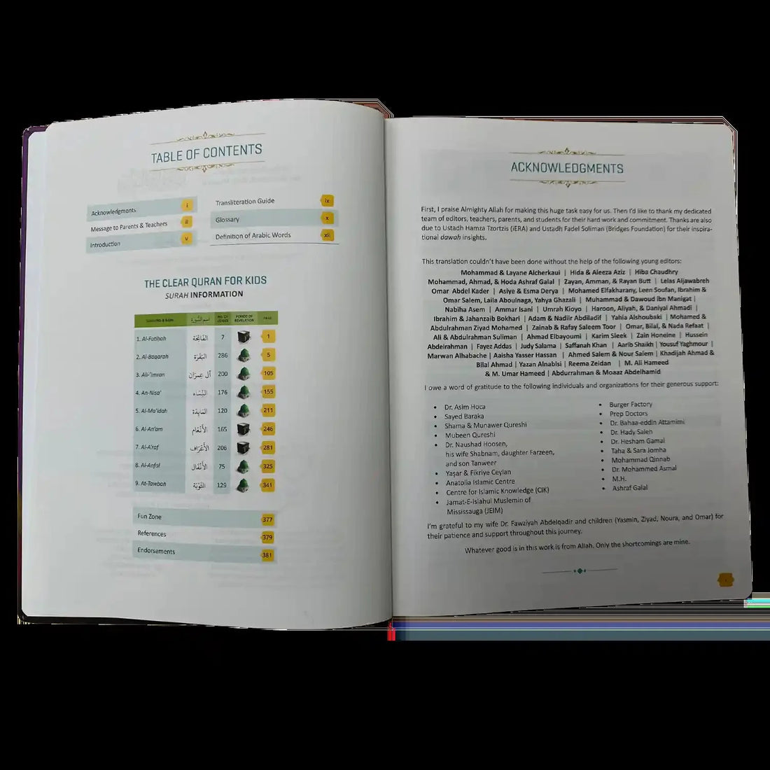 The Clear Quran Tafsir for Kids ( Surahs 1 - 9 ) with Arabic Text Hardcover - Darussalam