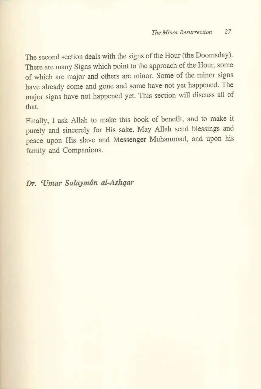 The Minor Resurrection : Islamic Creed Series 5 - Darussalam